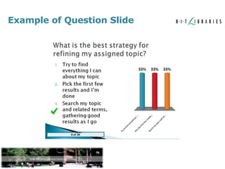 Example of Question Slide 