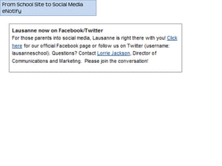 From School Site to Social Media
eNotify
 