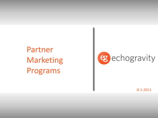 Partner Marketing Programs .8-1-2011 