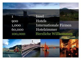 1 Insel 
900 Hotels 
1,000 Internationale Firmen 
60,000 Hotelzimmer 
100,000 Herzliche Willkommen 
