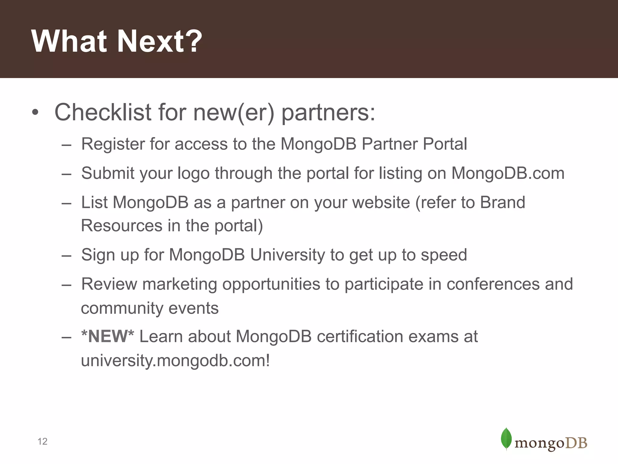MongoDB Partner Portal

12

 