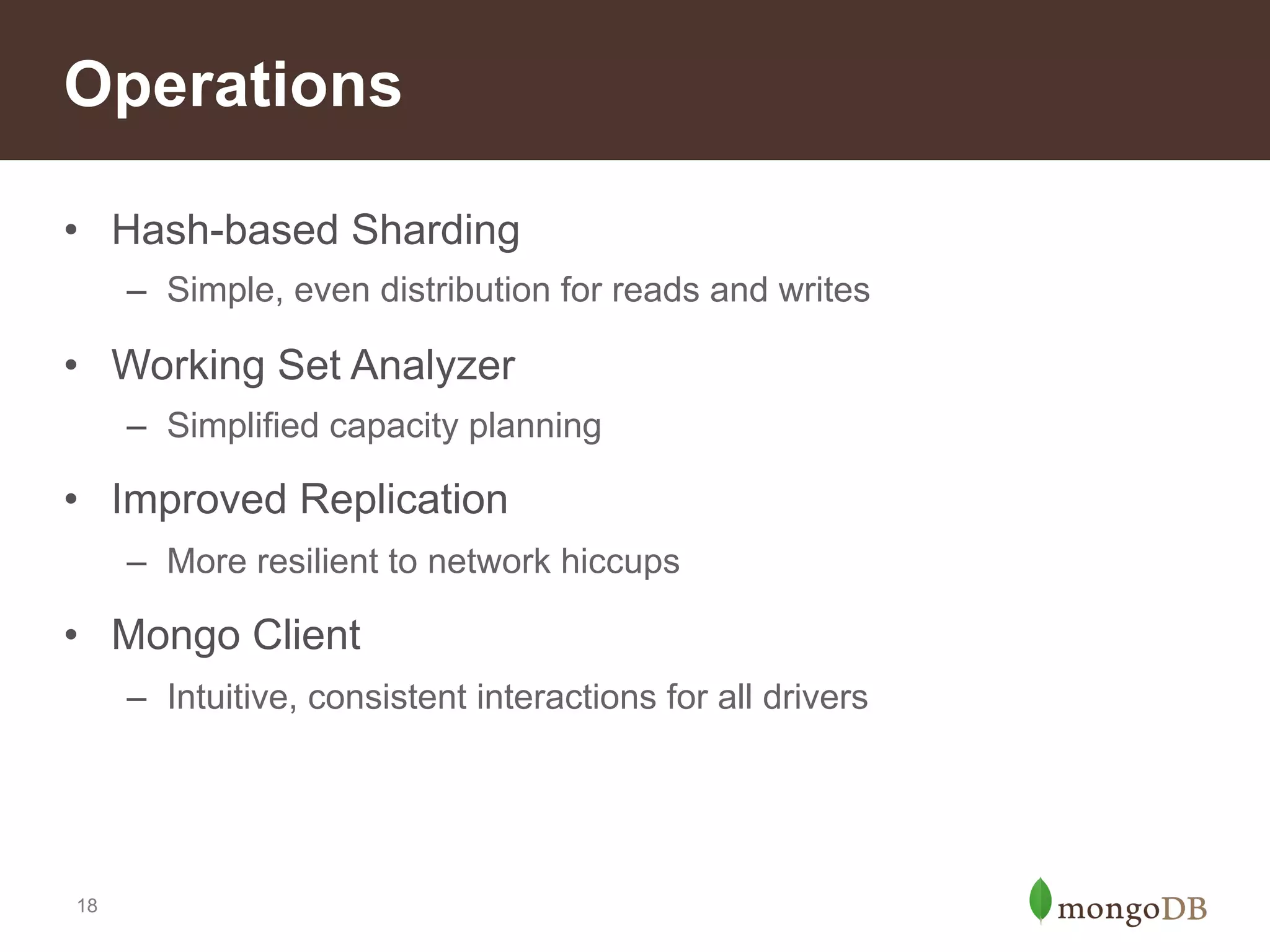 Areas of Improvement
• Developer Productivity
• Operations

• Performance
• Security

18

 