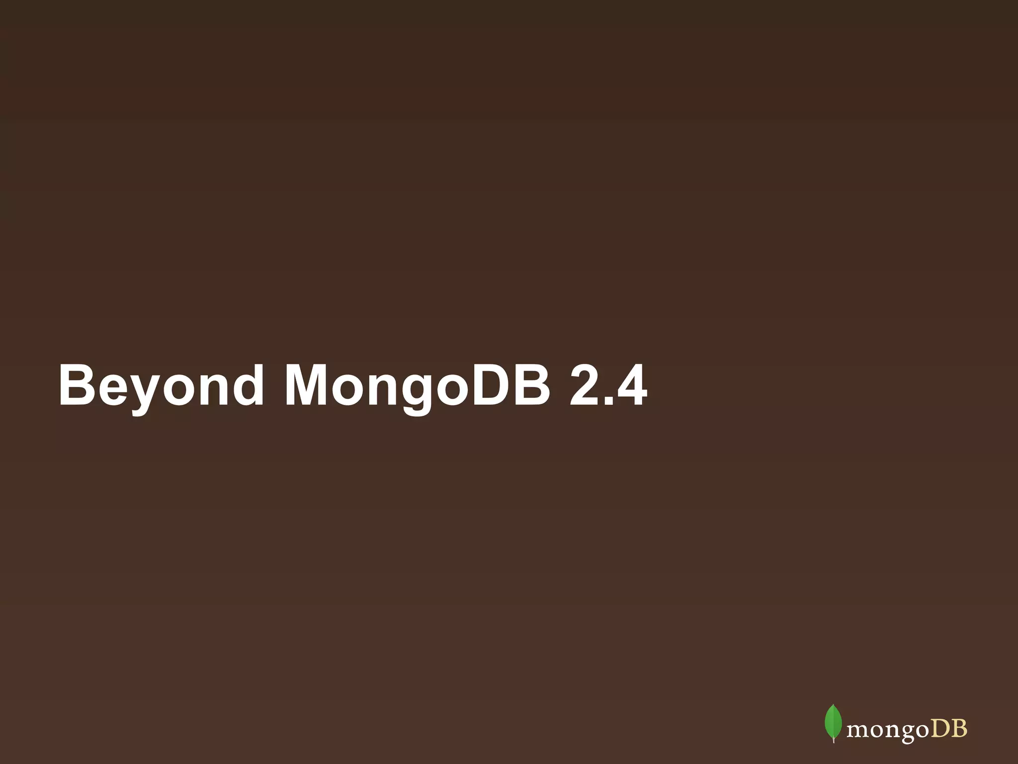 Location Services
•

Examples
–

Location Based Services

–

Gaming apps

–

Government apps

–

Fleet tracking & optimization

•

Data Model – model rich data sources, including
complex geospatial

•

Low Latency – interactive tracking and analytics

•

Rapid Dev – deliver new features in weeks

•

Rich Indexes – query on any attribute quickly,
including complex polygon, line, circle predicates

 