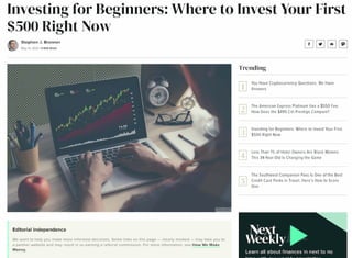 Investing for beginners: Where to invest your first 8500 right now