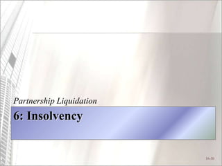 16-30
6: Insolvency
Partnership Liquidation
 