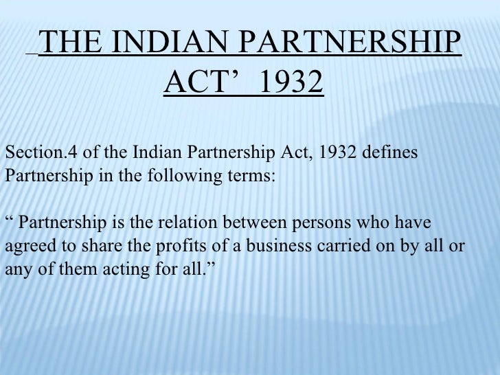 Partnership Act