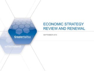 Economic Strategy Review and Renewal September 2010 