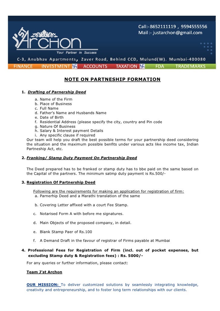 letter partnership agreement Partnership Procedure Registration letter partnership agreement Partnership Procedure Registration