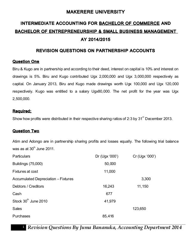 partnership revision questions ay 2014 2015 partnership accounting