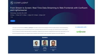 @yourtwitterhandle | developer.confluent.io
Starting soon…
STARTING SOOOOON..
Starting sooooon ..
 