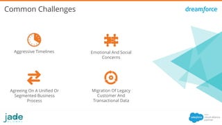 Common Challenges
Aggressive Timelines Emotional And Social
Concerns
Agreeing On A Unified Or
Segmented Business
Process
Migration Of Legacy
Customer And
Transactional Data
 