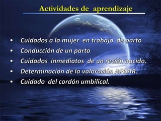 Actividades de aprendizaje.
 