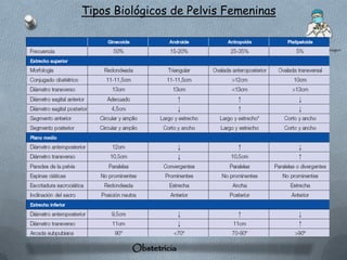 Tipos Biológicos de Pelvis Femeninas




         Obstetricia
 