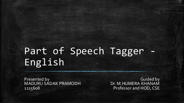 parts of speech tagger