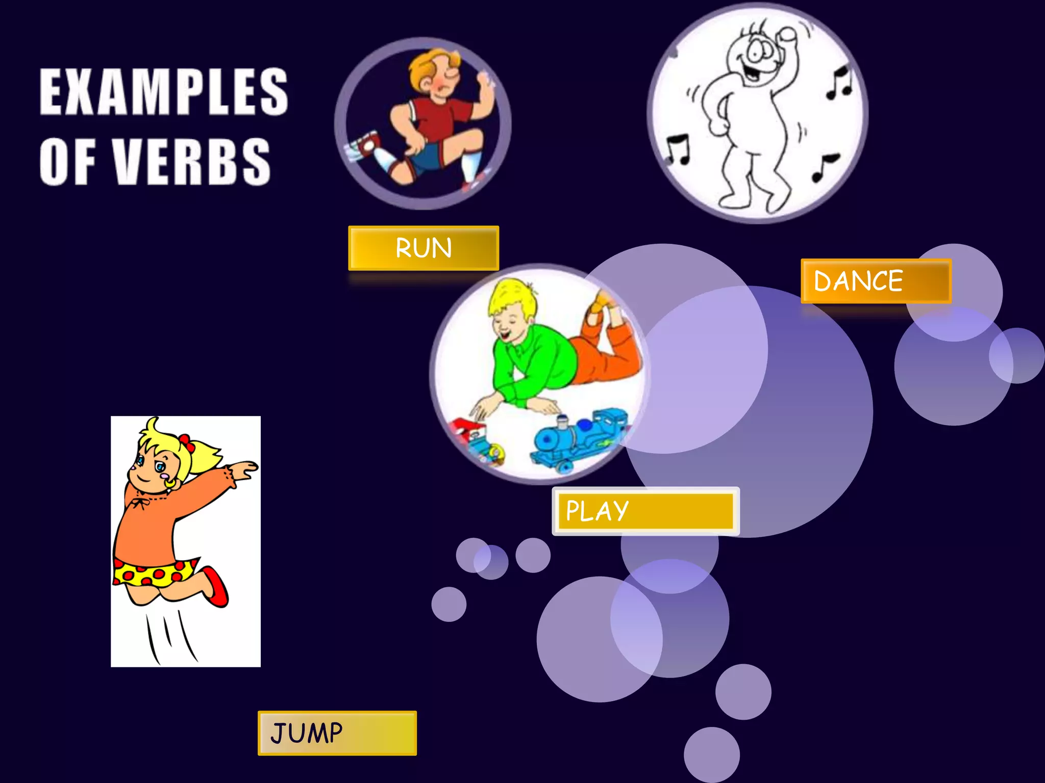 RUN
                    DANCE




             PLAY




JUMP
 