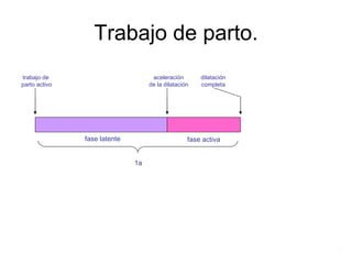Trabajo de parto. . fase latente fase activa 1a dilatación completa trabajo de  parto activo aceleración de la dilatación 