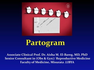Partogram
Associate Clinical Prof. Dr. Aisha M. El-Bareg, MD, PhD
Senior Consultant in (Obs & Gyn)/ Reproductive Medicine
Faculty of Medicine, Misurata .LIBYA
 