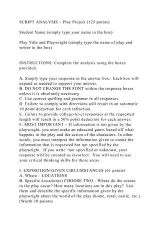 Script Intro Pay Write PART ONE & SCRIPT ANALYSISThe W’s” and O.docx