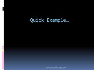 Quick Example…WWW.WORKWITHRANDA.COM