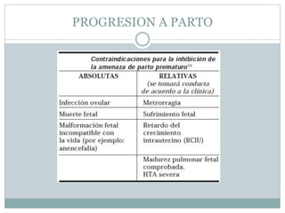 PROGRESION A PARTO
 