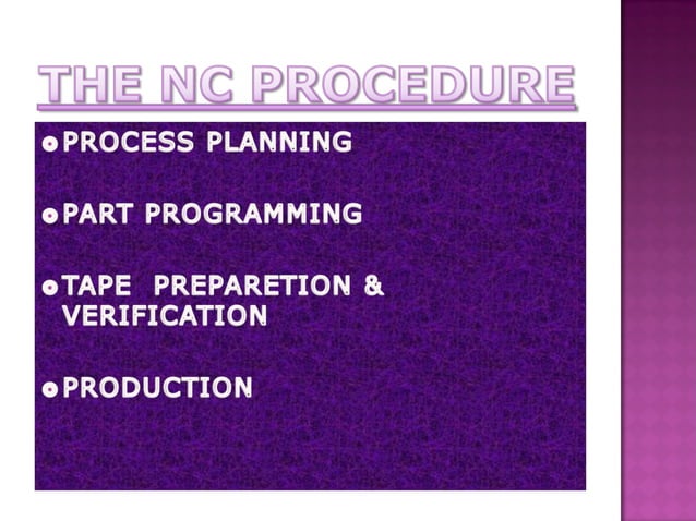 Part programming for nc machines | PPT