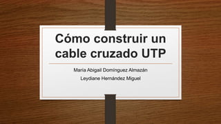 Cómo construir un 
cable cruzado UTP 
María Abigail Domínguez Almazán 
Leydiane Hernández Miguel 
 