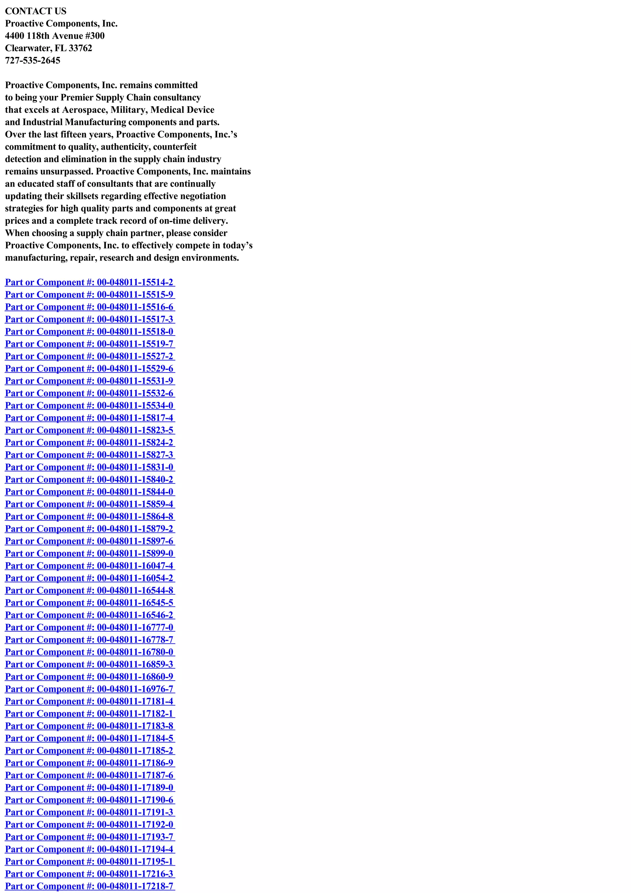 Proactive Components - Premier Supply Chain Consultancy | PDF