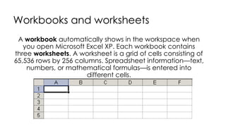 Comprehensive Guide to Microsoft Excel XP Interface and Navigation | PPTX