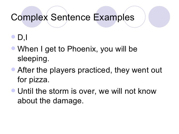 parts of speech and sentence structure notes