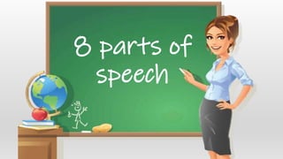 8 parts of
speech
 