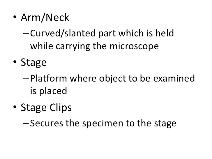 Parts and functions of a compound microscope Parts and functions of a compound microscope