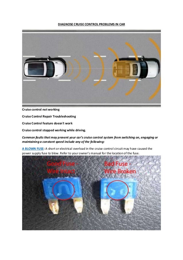 Parts Avatar Ca Cruise Control Issues In Cars