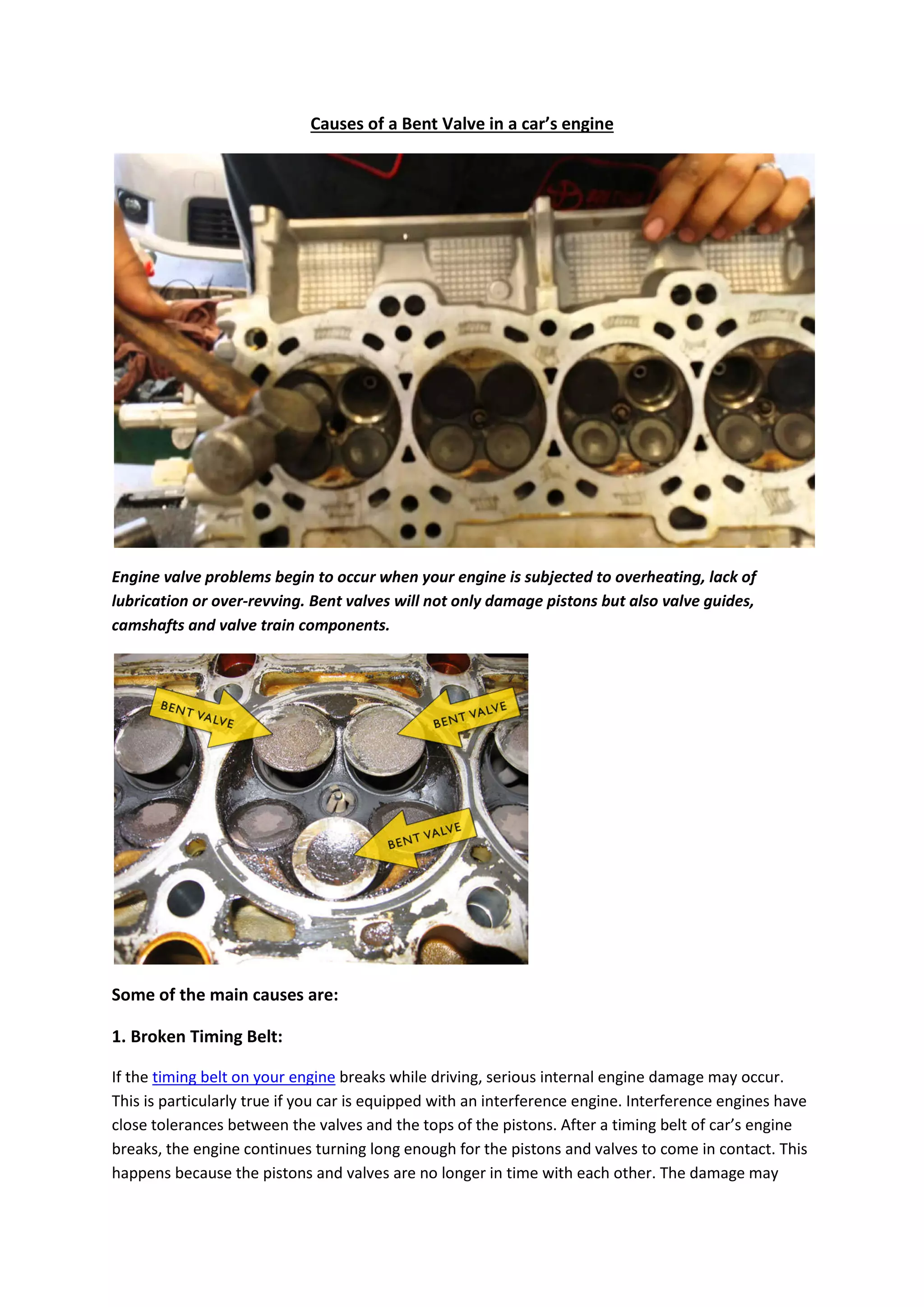 Partsavatar Auto Parts, Toronto What are the causes of a bent valve in a car PDF