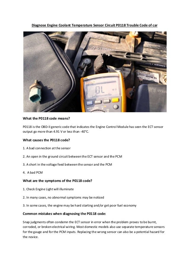 Partsavatar Car Parts, Canada Diagnose engine coolant temperature