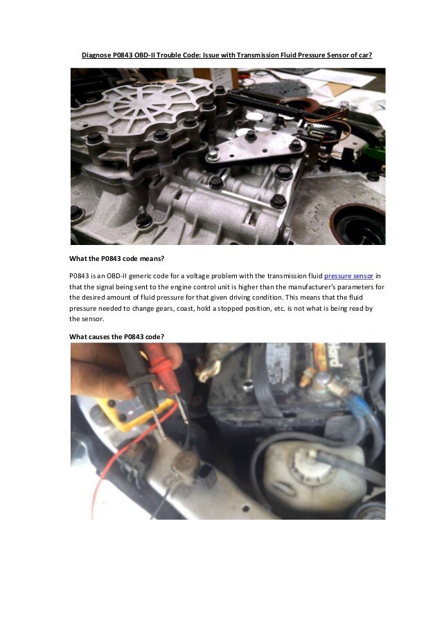 Partsavatar Car Parts, Canada Diagnose P0843 OBD II trouble code