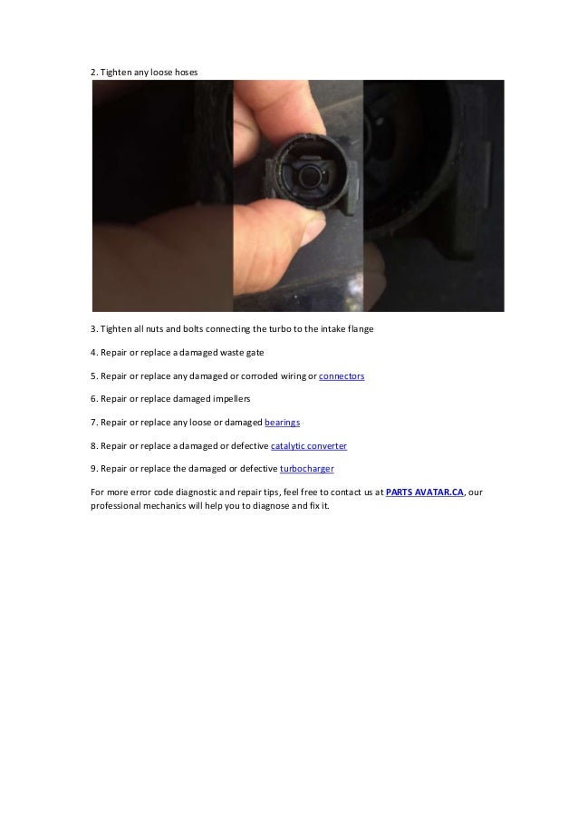 Partsavatar CA Diagnose P2562 OBD II Trouble Code