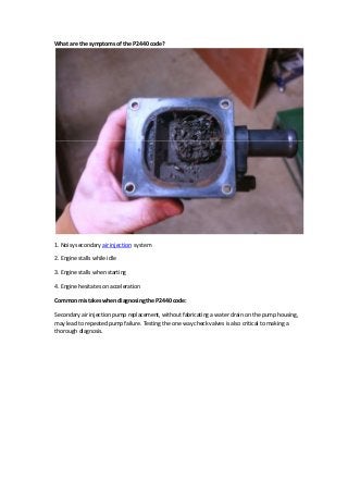 Partsavatar.Ca - Diagnose error code P2440 issue with secondary