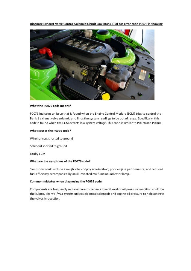 Partsavatar Car Parts, Toronto Diagnose Exhaust Valve Control