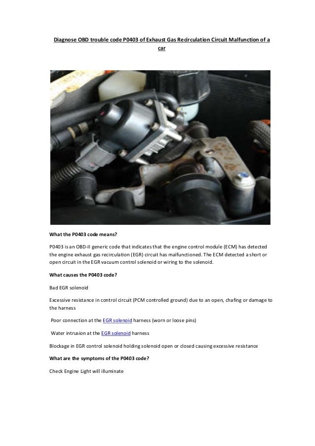 Partsavatar Car Parts, Canada Diagnose OBD trouble code P0403