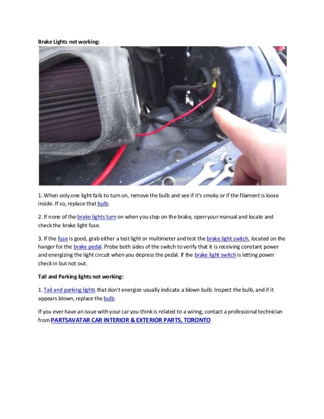 Partsavatar Car Interior & Exterior Parts, Toronto - Diagnosing an Au…