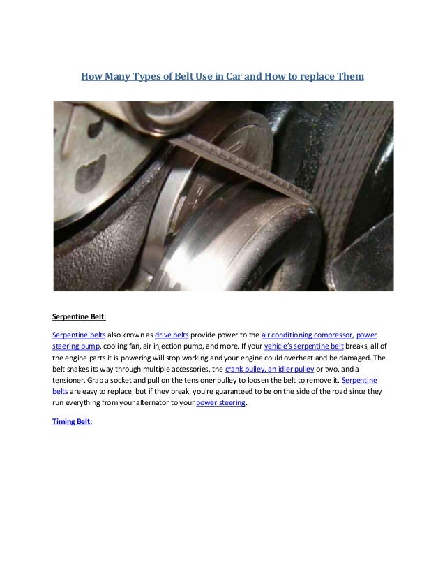 Partsavatar Auto Parts, Canada How Many Types of Belt Use in Car