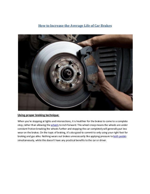 Partsavatar, Canada How to Increase the Average Life of Car Brakes