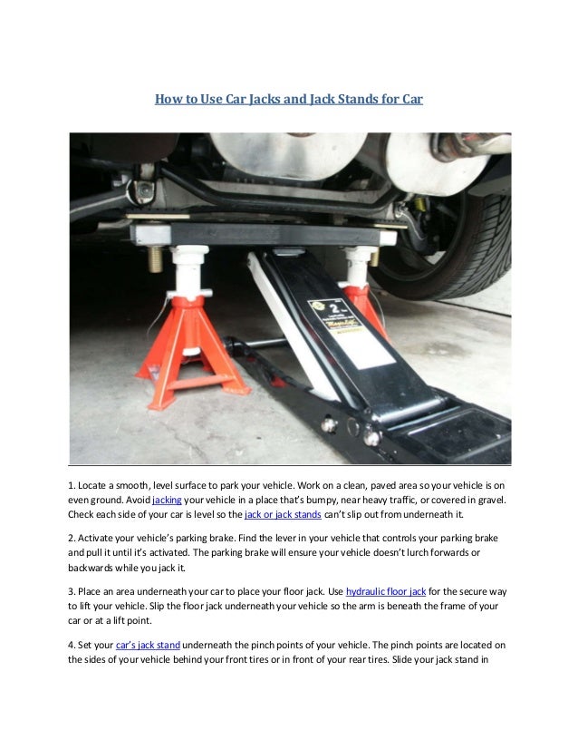 Partsavatar Car Parts Canada How To Use Car Jacks And Jack Stands