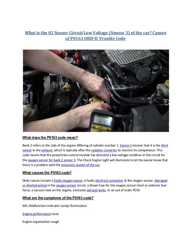 PartsAvatar.Ca What is the 02 Sensor Circuit Low Voltage