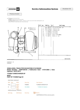 325B CATERPILLAR EXCAVATOR PARTS CATALOG MANUAL 8GM | PDF