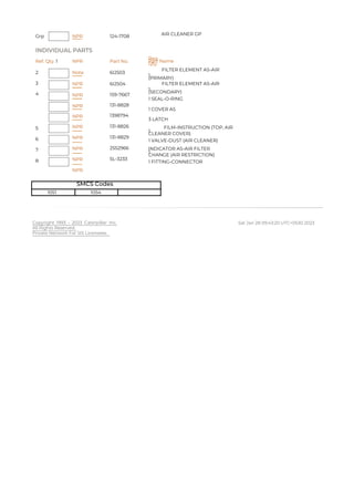 325D L CATERPILLAR EXCAVATOR PARTS CATALOG MANUAL PEH | PDF