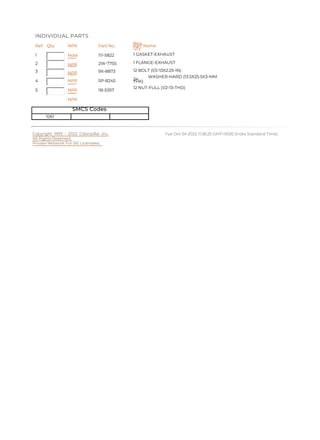 3508 CATERPILLAR GENERATOR SET PARTS CATALOG MANUAL BGX | PDF