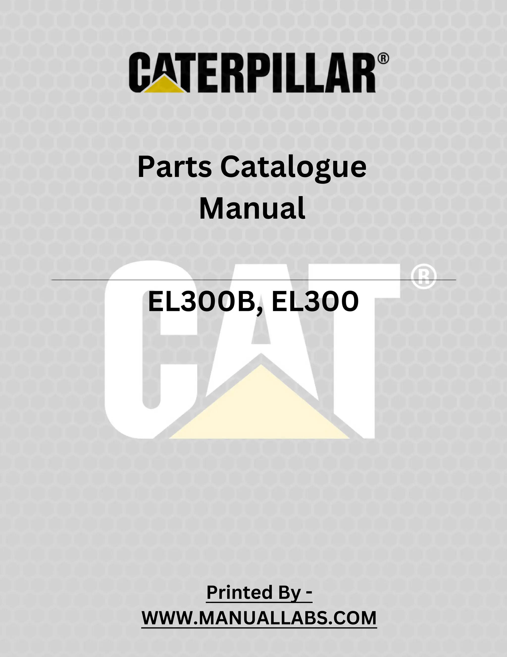 EL300 CATERPILLAR EXCAVATOR PARTS CATALOG MANUAL 4NF | PDF