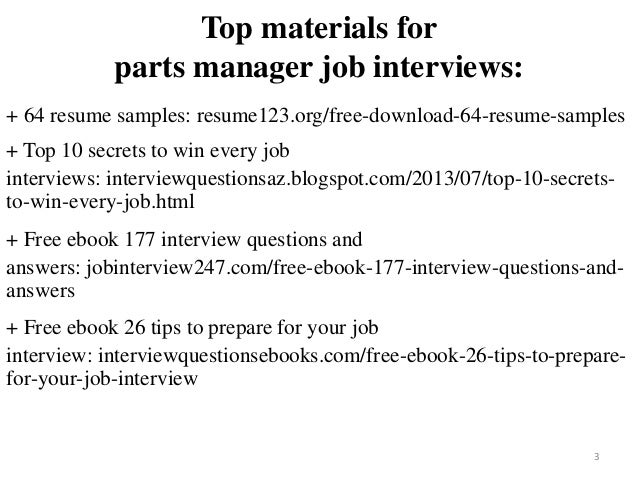 2 3 Top Materials For Parts Manager 2 3 Top Materials For Parts Manager