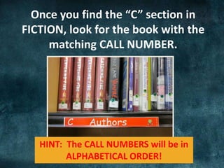 Fic Call Numbers Introduction to Call Numbers: Grades 3-4 | PPTX